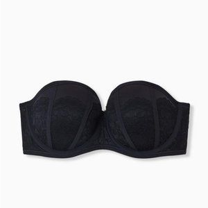 Torrid Strapless Shine / Lace Bra - 44DD